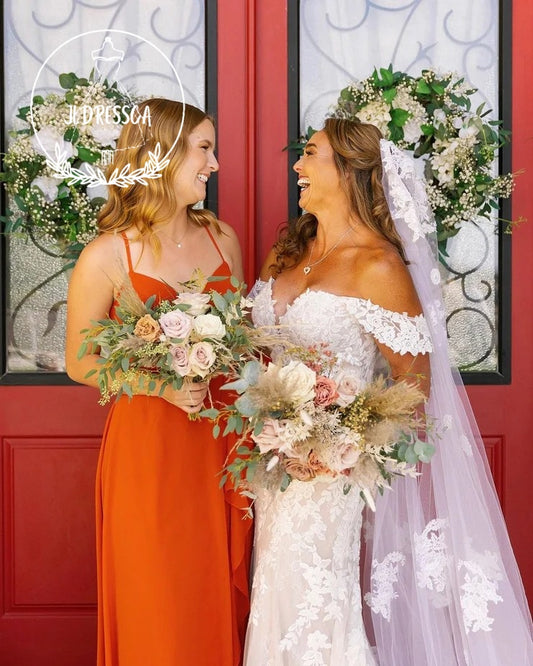 Simple A-Line Sweetheart Cross Back Chiffon Floor - Length Bridesmaid Dresses, BD25001