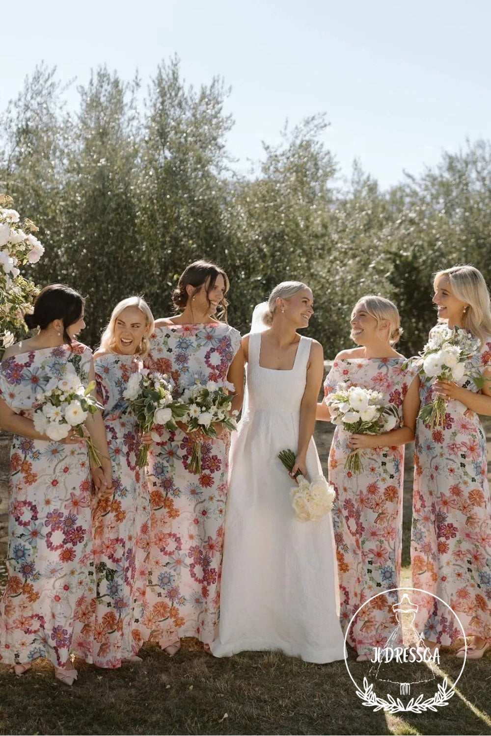 Printed Flower Sheath Long Bridesmaid Dresses, BD25058 US4 / Pic Color Printed Flower Sheath Long Bridesmaid Dresses, BD25058 US4 / Pic Color