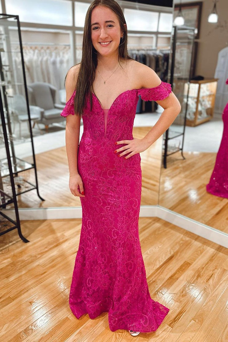 open lace back dress Strapless Magenta Satin Formal Dresses Ruffle Ball Gown Corset Back 23 –  Viniodress main image 0