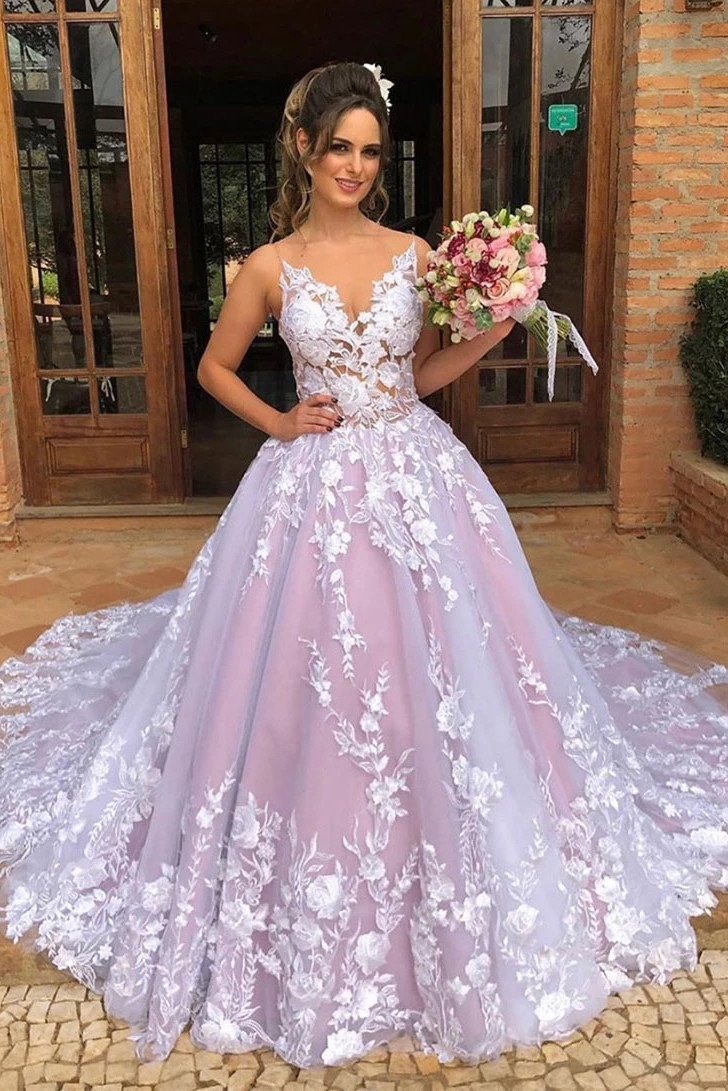 White and Dusty Rose Sweetheart Long Prom Dress - JLDressCA White and Dusty Rose Sweetheart Long Prom Dress - JLDressCA