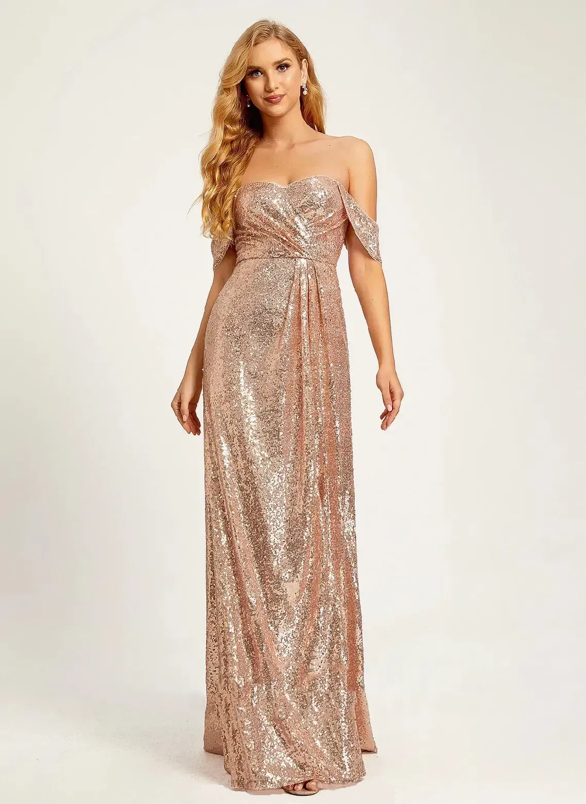 Shop Floor Length A-line Sequined Bridesmaid Dresses at JLDressCA Shop Floor Length A-line Sequined Bridesmaid Dresses at JLDressCA