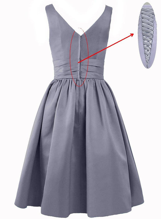 V-neck Bridesmaid Dress,Short Bridesmaid Dress,Pretty Bridesmaid Dress , A-line Bridesmaid dress ,PD112