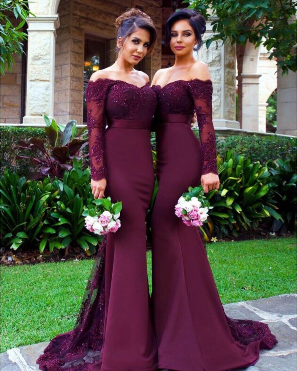 New Arrival Off-Shoulder Bridesmaid Dress | JLDressCA New Arrival Off-Shoulder Bridesmaid Dress | JLDressCA