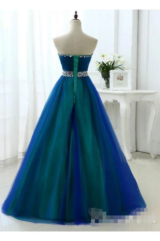 SweetHeart Neckline Rhinestones Sash Prom Dresses (Uchangeable Lining Color),JL20112