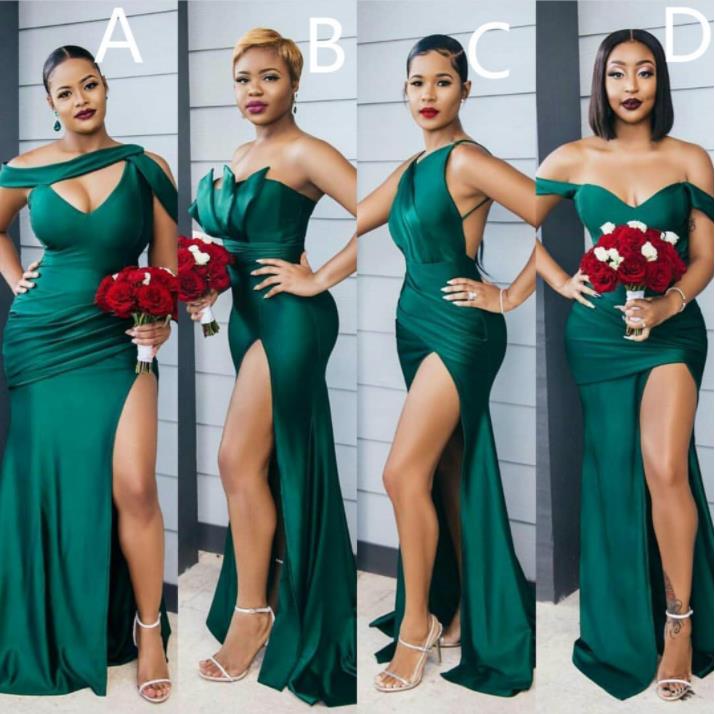 Shop Emerald Green Mismatched Mermaid Bridesmaid Dresses - JLDressCA Shop Emerald Green Mismatched Mermaid Bridesmaid Dresses - JLDressCA