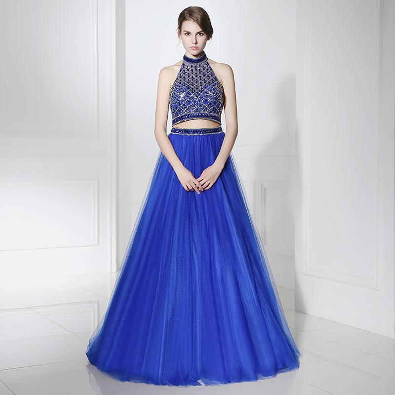 Royal Blue Long Prom Dresses | Beaded A-Line Evening Dresses | JLDressCA Royal Blue Long Prom Dresses | Beaded A-Line Evening Dresses | JLDressCA