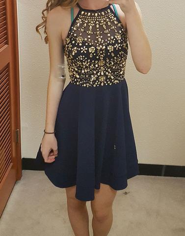 Blue Homecoming Dress | Short Prom Dress | Beaded Junior Prom Dress JLDressCA Blue Homecoming Dress | Short Prom Dress | Beaded Junior Prom Dress JLDressCA