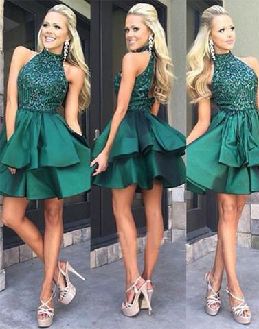Shop Stunning Green A-Line Homecoming Dress Online - JLDressCA Shop Stunning Green A-Line Homecoming Dress Online - JLDressCA
