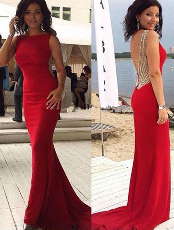 Shop Backless Mermaid Formal Red Mermaid Long Evening Dress Online | JLDressCA Shop Backless Mermaid Formal Red Mermaid Long Evening Dress Online | JLDressCA