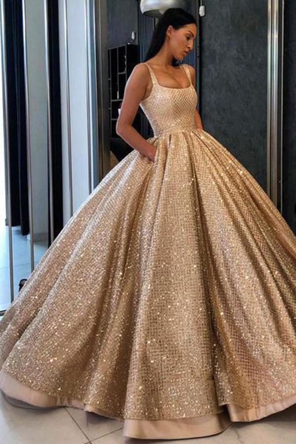 Exquisite Ball Gown Prom Dress with Pockets | JLDressCA Exquisite Ball Gown Prom Dress with Pockets | JLDressCA