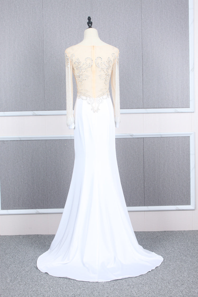 Long Mermaid/Trumpet Prom Dress, Long Formal Event Dress, Long Illusion Neckline Dress, Evening Party Dress, JL20156