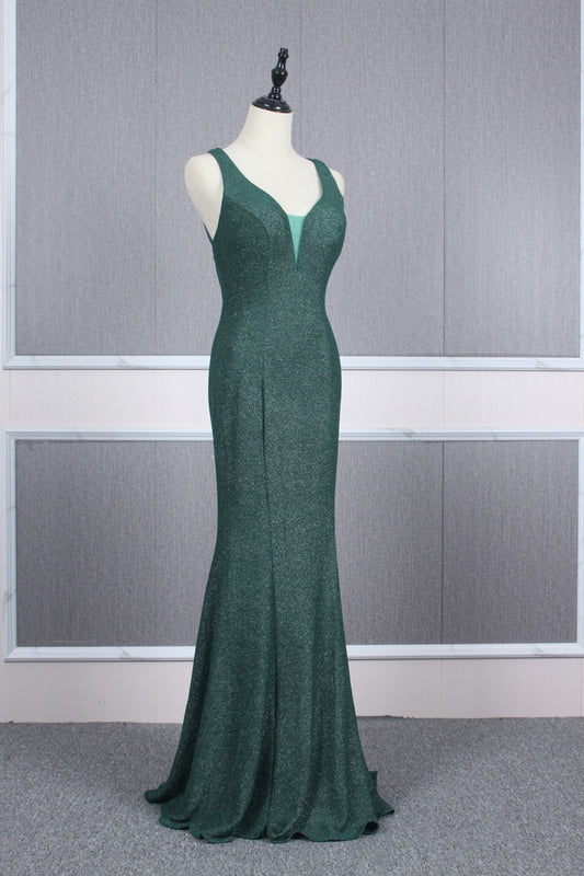 Long Mermaid/Trumpet Prom Dress, Long Formal Event Dress, Deep V Neck Dress, Evening Party Dress, JL20157