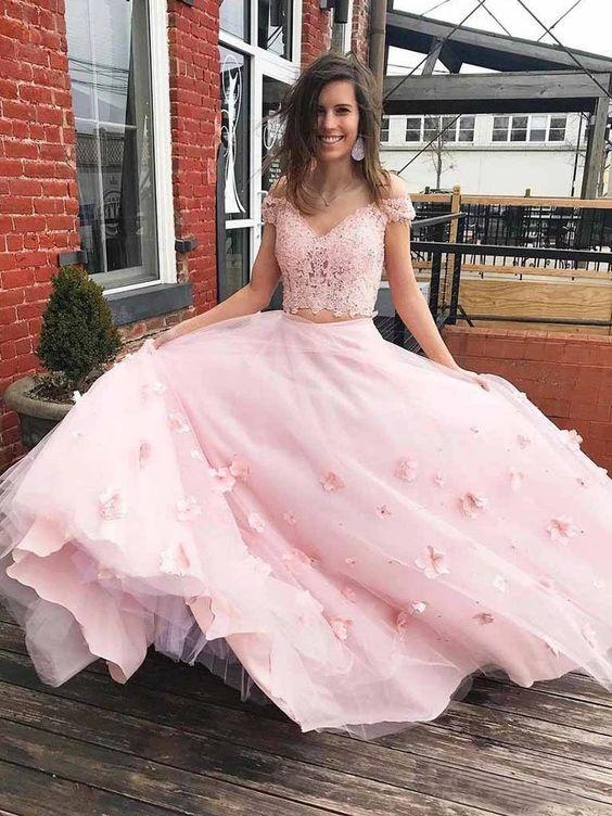 A-Line 3D Flower Lace Junior Prom Dress at JLDressCA | PD23022240 A-Line 3D Flower Lace Junior Prom Dress at JLDressCA | PD23022240