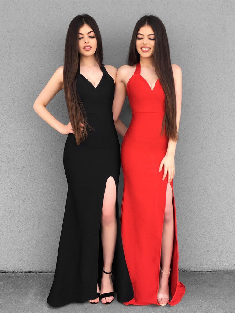 Black/Red Mermaid Prom Dresses - Formal Evening Graduation Bridesmaid Dresses | JLDressCA Black/Red Mermaid Prom Dresses - Formal Evening Graduation Bridesmaid Dresses | JLDressCA
