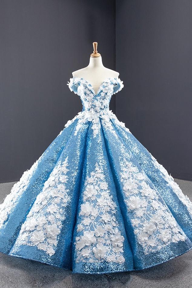 Chic Blue Applique Prom Dress | Buy Elegant Dresses Online - JLDressCA Chic Blue Applique Prom Dress | Buy Elegant Dresses Online - JLDressCA