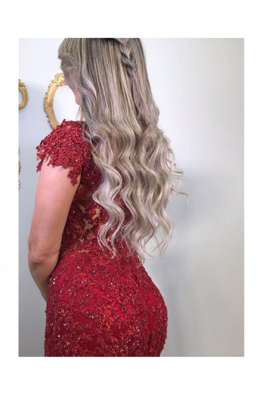 Mermaid Beaded Lace Long Mother of the Bride Dresses Prom Dress, MBD2303067