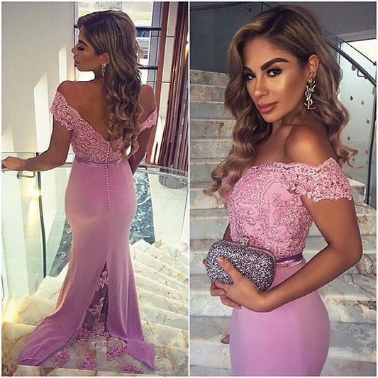 Off-the-Shoulder Mermaid Bridesmaid Dresses, BD2303182