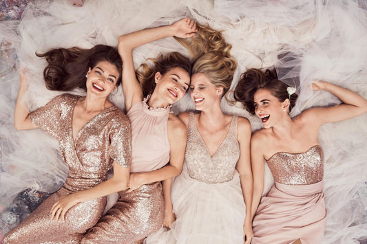 mismatched sequin sparkle long Bridesmaid Dresses, BD7541