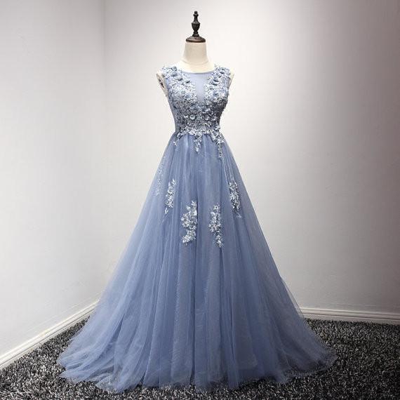 Lavender Prom Dress - Long Tulle A-line Evening Gown | JLDressCA Lavender Prom Dress - Long Tulle A-line Evening Gown | JLDressCA