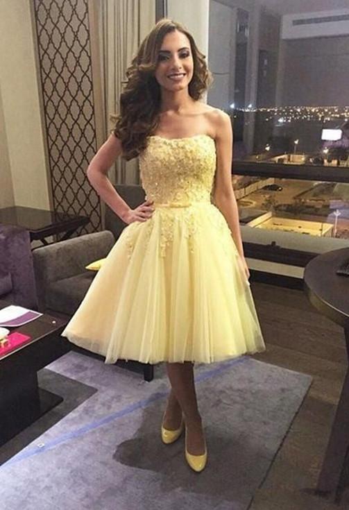 Short Prom Dress Cheap Homecoming Dress Strapless Prom Dress - JLDressCA Short Prom Dress Cheap Homecoming Dress Strapless Prom Dress - JLDressCA