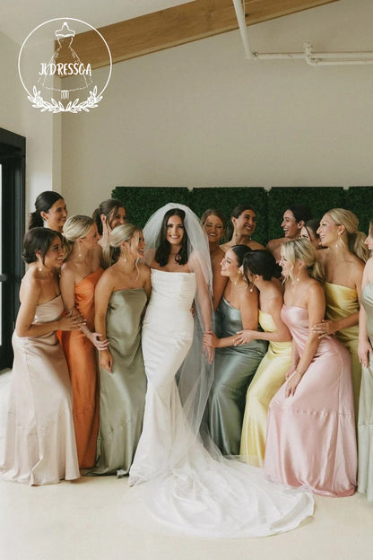 silk long bridesmaid dresses Silk & Satin Bridesmaids Dresses for 2023