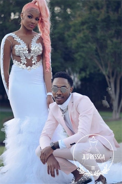 Fashion Pink Slim Fit Prom Men Suit, SU25009