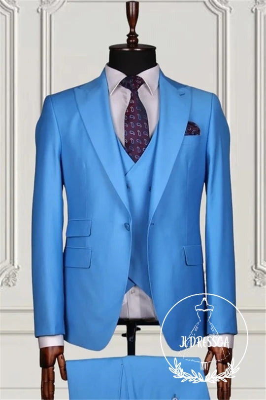Pool Three Pieces Slim Fit Prom Suits For Men, SU25092