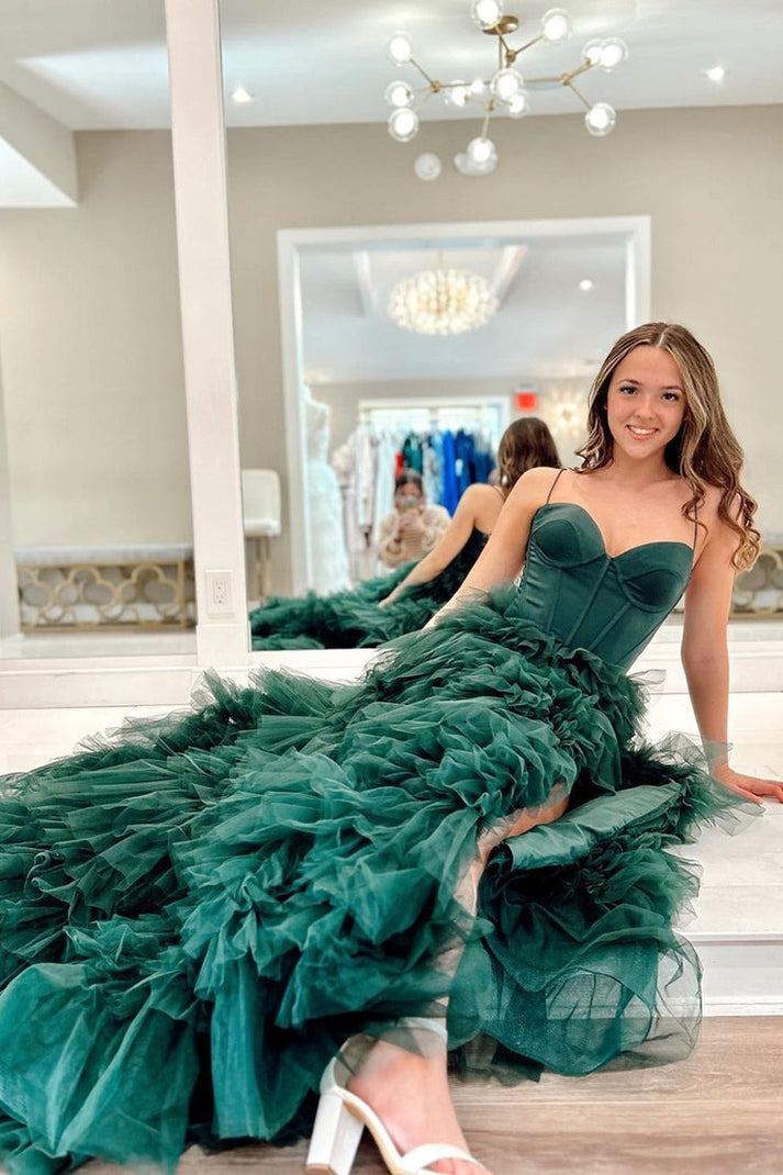 Sweetheart Simple Long Off-the-shoulder A-line Prom Dress With Slit