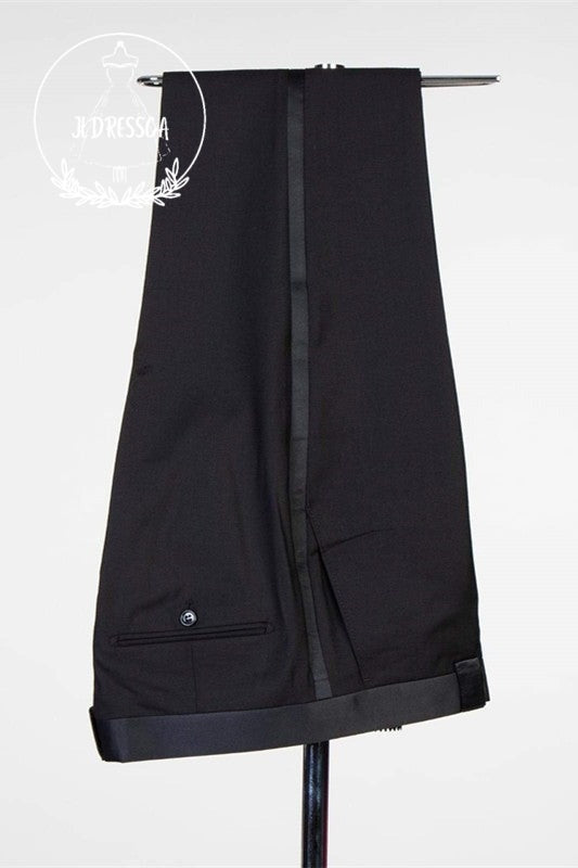 Simple Black Fashion Shawl Lapel Men Suits for Wedding, SU25056