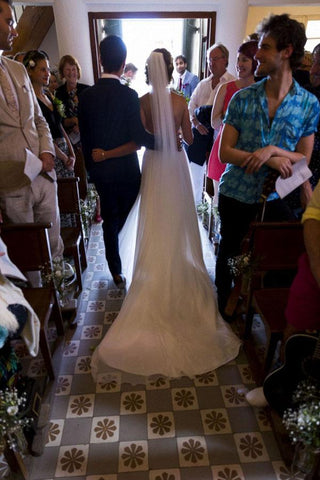 Sweetheart Simple White Chiffon Strapless Wedding Dress, WD2306276