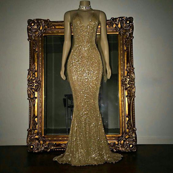 formal gold sequin long prom dresses, PD7530