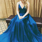 long prom dress, prom dress, prom dress, blue prom dress, simple prom dress, BD12638