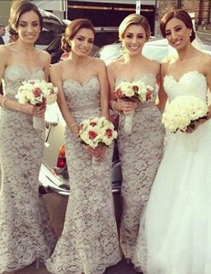 Light Grey Bridesmaid Dress | Sweetheart & Mermaid Style | JLDressCA Light Grey Bridesmaid Dress | Sweetheart & Mermaid Style | JLDressCA