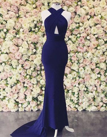 sexy formal royal blue mermaid long prom dress, PD001780