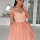 pink homecoming dress, short homecoming dress, beaded prom dress, homecoming dress, junior homecoming dress, BD39756