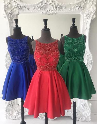 A-line beaded lovely homecoming dresses, HD967
