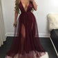 burgundy prom dress, long prom dress, sexy prom dress, charming prom dress, evening dress, BD25637