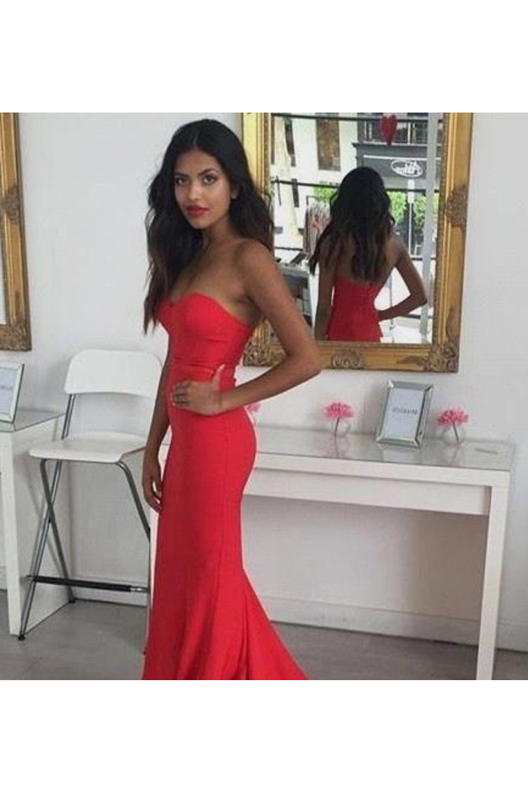 Simple Sweetheart Prom Dresses Court Train Formal Dress,JL20042