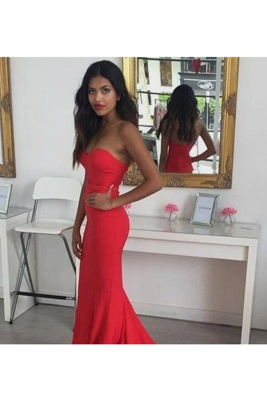 Simple Sweetheart Prom Dresses Court Train Formal Dress,JL20042