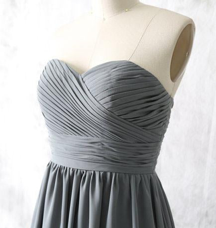 Grey Bridesmaid Dress,Floor-length Bridesmaid Dress,Pretty Bridesmaid Dress,Charming Bridesmaid dress ,PD201