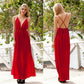 red prom dress, long prom Dress, chiffon prom dress, backless prom dress, prom dress, BD465
