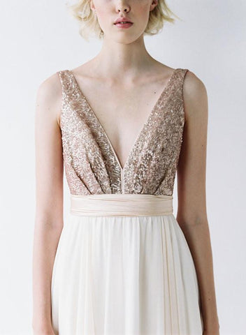 V-neck Bridesmaid Dress,Floor-length Bridesmaid Dress,Pretty Bridesmaid Dress,Charming Bridesmaid dress ,PD203