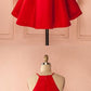 red satin A-line charming short homecoming dress, BD4845