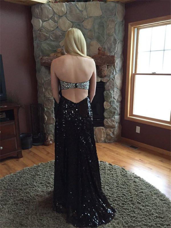 Black Sequin Prom Dress | Long Sparkly Evening Gown - JLDressCA Black Sequin Prom Dress | Long Sparkly Evening Gown - JLDressCA