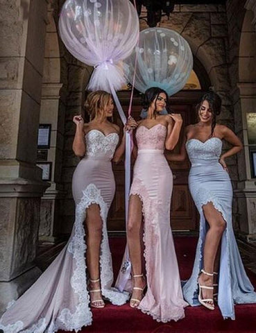 Elegant Bridesmaid Dress,Sexy Bridesmaid Dress,Fashion Bridesmaid Dress,Mermaid Bridesmaid Dress,Split Bridesmaid Dress, PD0032