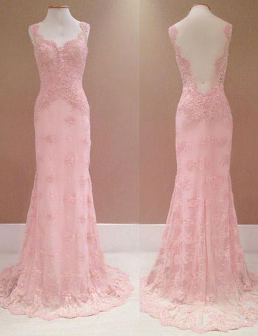 Fashion Bridesmaid Dress,Mermaid Bridesmaid Dress,Charming Bridesmaid Dress,Backless Bridesmaid Dress,Pink Bridesmaid Dress, PD43