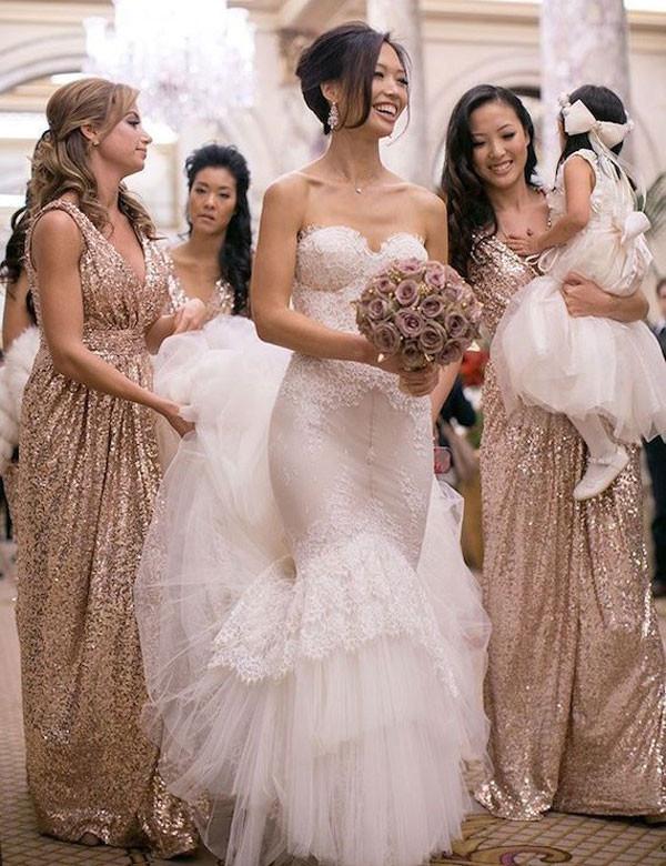 Modern Bridesmaid Dress,Seuqin Bridesmaid Dress,Charming Bridesmaid Dress,Deep V-neck Bridesmaid Dress,Gorgeous Bridesmaid Dress, PD44
