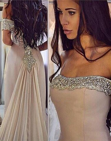 long off shoulder strapless prom dress with train, BD12642