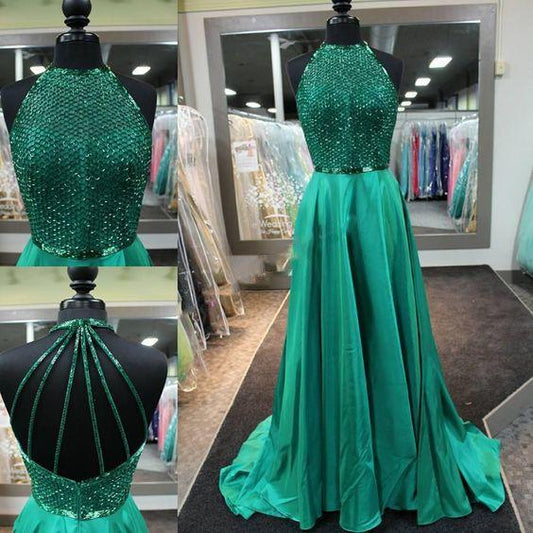 sparkle green formal long prom dress, PD8856
