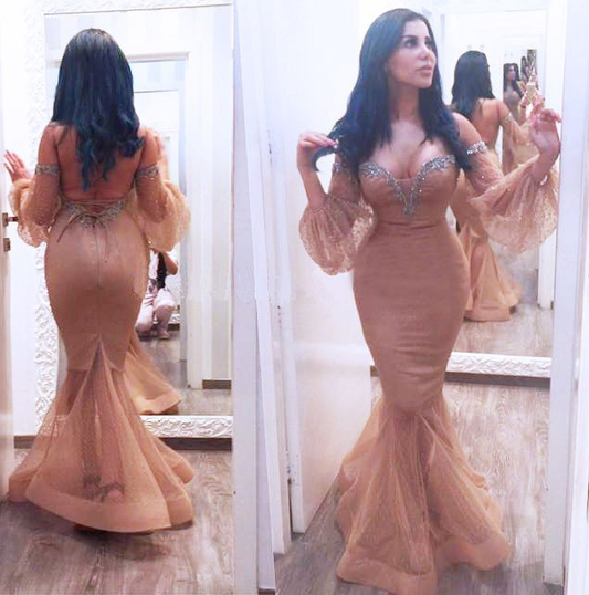 off shoulder charming mermaid long prom dresses, PD9667